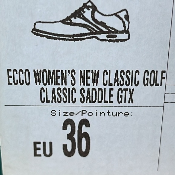 Ecco classic saddle white cognac Gore-Tex Golf Shoes - Size 36 - Picture 13 of 14